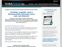 Tablet Screenshot of klimatitkok.hu